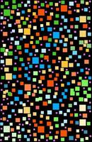 Abstract background with colorful square dot motif on black vector