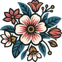 a drawing of a daisy with a yellow center vector