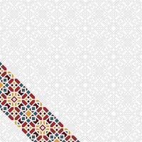 Islamic Oriental Geometric Diagonal Pattern Design with Stroke vector
