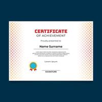 Abstract Geometric Certificate Template Design vector