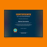 Abstract Geometric Certificate Template Design vector