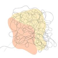 Continuous line drawing. Abstract minimalistic background. boho illustration. vector