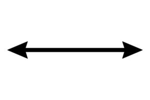Straight long double arrow. Arrow shape element vector