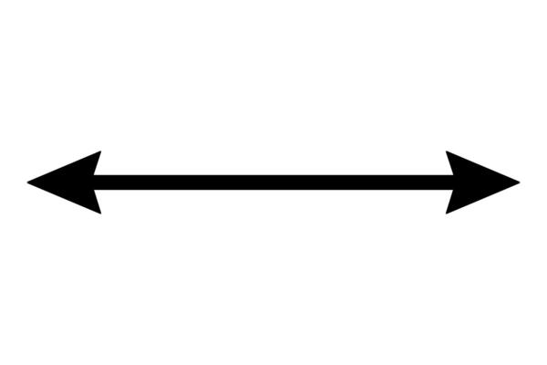 Straight long double arrow. Arrow shape element