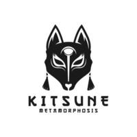Japanese Kitsune Mask logo design .Perfect for entertainment, events, branding, and personal projects vector