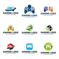 Set of Game console and games stick logo design template vector