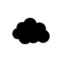 nube icono en blanco antecedentes. vector