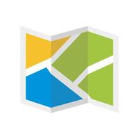 Map, geo locate, pointer icon. Map icon on white background vector