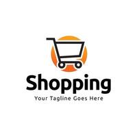 Shopping store logo design vector
