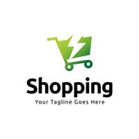 Shopping store logo design vector