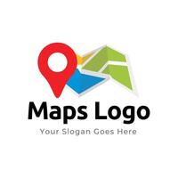 Map Pin Logo Design Element. Map pin location icon logo design vector