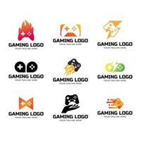 Set of Game console and games stick logo design template logo. vector