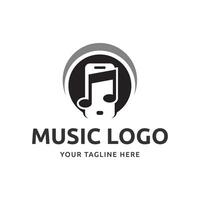 Music logo graphic modern abstract vector