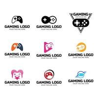 Set of Game console and games stick logo design template logo. vector