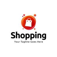 Shopping store logo design vector