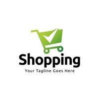Shopping store logo design vector