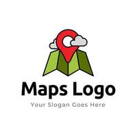 Map Pin Logo Design Element. Map pin location icon logo design vector