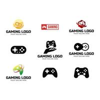 Set of Game console and games stick logo design template logo. vector