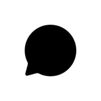 black speech bubble icon design. vector