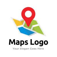 Map Pin Logo Design Element. Map pin location icon logo design vector