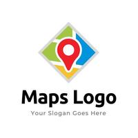 Map Pin Logo Design Element. Map pin location icon logo design vector