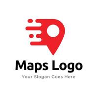 Map Pin Logo Design Element. Map pin location icon logo design vector