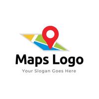 Map Pin Logo Design Element. Map pin location icon logo design vector