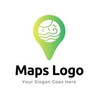 Map Pin Logo Design Element. Map pin location icon logo design vector