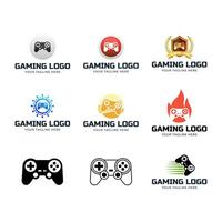 Set of Game console and games stick logo design template vector