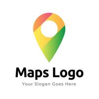 Map Pin Logo Design Element. Map pin location icon logo design vector
