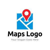 Map Pin Logo Design Element. Map pin location icon logo design vector