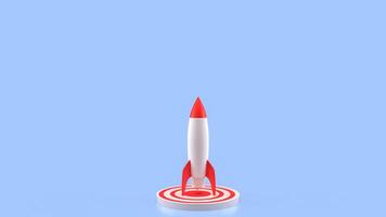 The Rocket for Business or Startup concept 3d rendering. photo