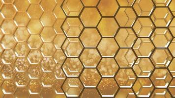 The Gold Hive for Abstract luxury Background concept 3d rendering photo