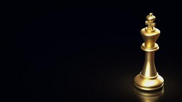 The King Chess for strategy or Business concept 3d rendering. photo