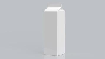 The milk box on Background for food and drink concept 3d rendering. photo
