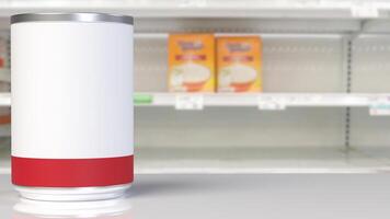 The can for food or health concept 3d rendering. photo