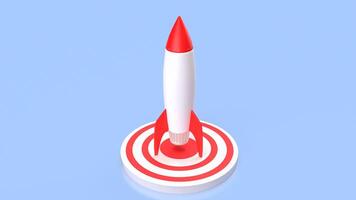 The Rocket for Business or Startup concept 3d rendering. photo