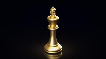 The King Chess for strategy or Business concept 3d rendering. photo