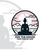 Zen Tea Logo Branding Design vector