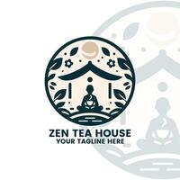 Zen Tea Logo Branding Design vector