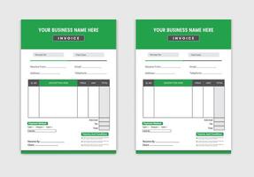 modern and professional minimal business invoice template format Pro vector