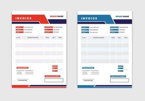 modern and professional minimal business invoice template format Pro vector