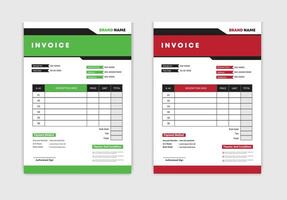 modern and professional minimal business invoice template format Pro vector