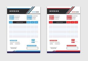 modern and professional minimal business invoice template format Pro vector