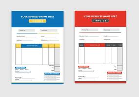 modern and professional minimal business invoice template format Pro vector