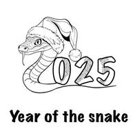 Modern Abstract Design for New Year's 2025 Celebration - Japanese Style Year of the Snake vector