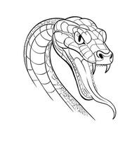 Abstract Ink Drawing of Snake - Isolated Graphic Design Element for 2025 Asian Celebration vector