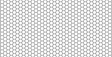 Seamless pattern grid made up of hexagonal cells. Black and white honeycomb background. Soccer or Football net in white background vector