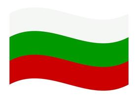 Wavy flag of Bulgaria vector