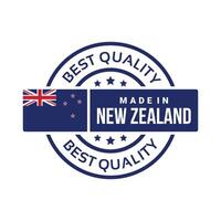 made in New Zealand with flag. for logo design, seal, tag, badge, sticker, emblem, symbol, product package, etc vector
